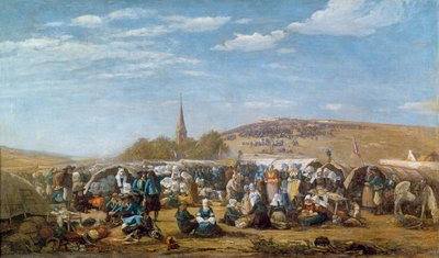 De Vergiffenis van Sainte-Anne-La-Palud, Bretagne, 1858 door Eugene Louis Boudin